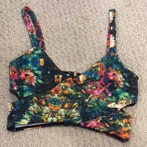 ASTR floral printed crop top